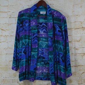 Alfred Dunner Sz Medium Open Front Cardigan Blazer